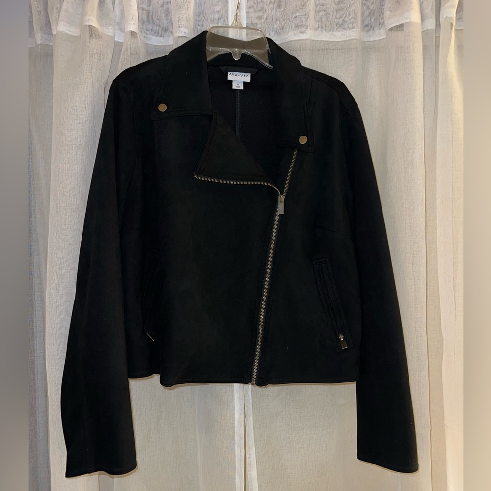 Black Asymmetrical Zipper Jacket